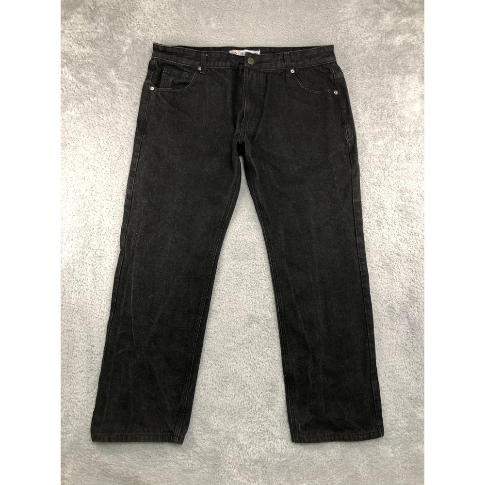 NOIZ Jeans Men 39x30 (Tag 40x32) Black Straight Denim
